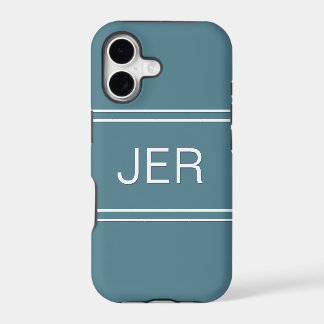 Monogrammed Initials Modern Turquoise Template