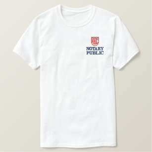 Monogrammed Initials Notary Public Customised Embroidered T-Shirt