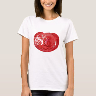 Monogrammed Initials Rose Floral T Shirt