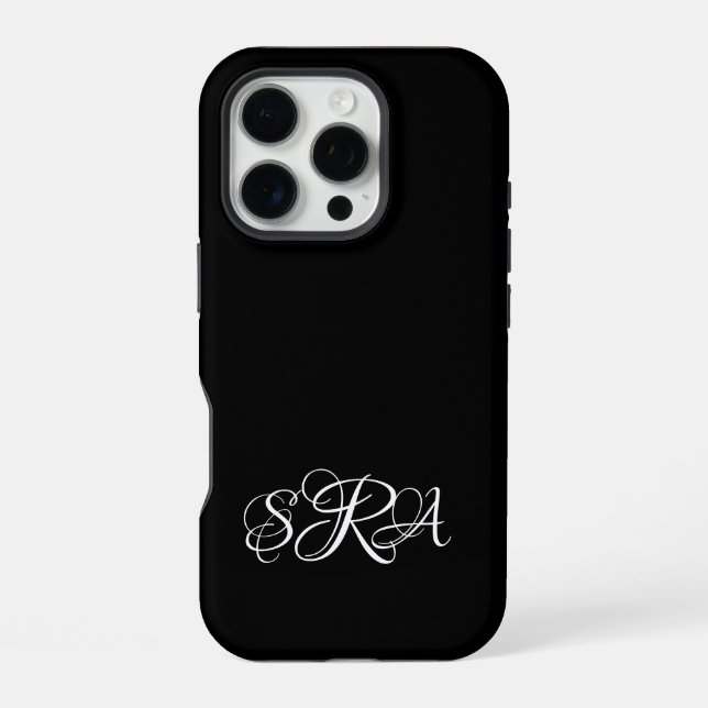 Monogrammed iPhone 16 Pro Case (Back)
