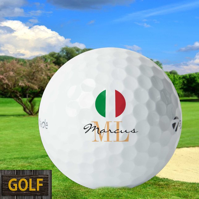 Monogrammed Italian Flag & Italy Golf Balls (Creator Uploaded)