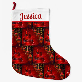 Monogrammed jingle bells Christmas Stocking