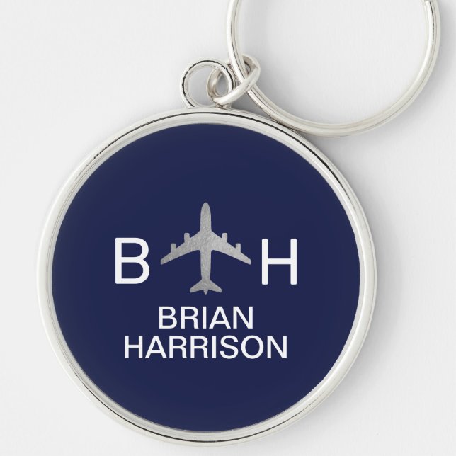 Monogrammed Keychain for a Pilot (Front)