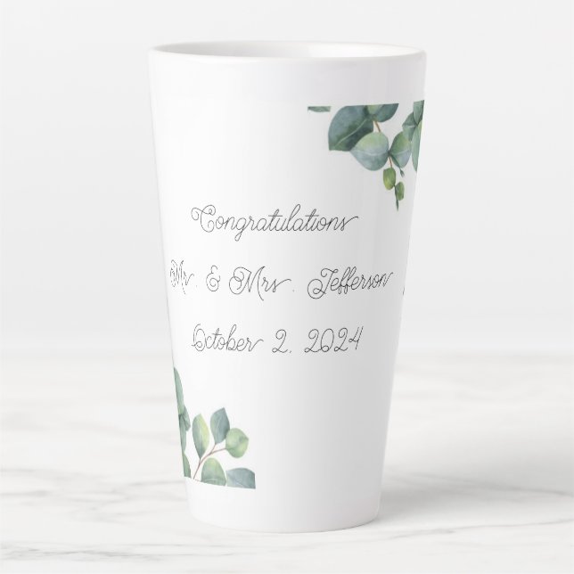 Monogrammed Latte cup (Front)
