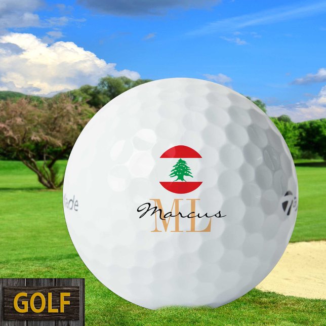 Monogrammed Lebanese Flag & Lebanon Golf Balls (Creator Uploaded)