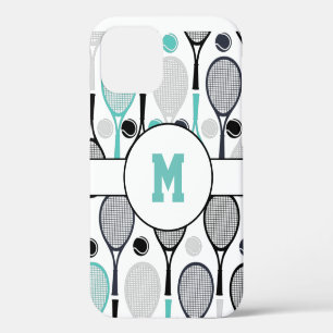 Monogrammed Letter Player Name Personalised Tennis iPhone 12 Case