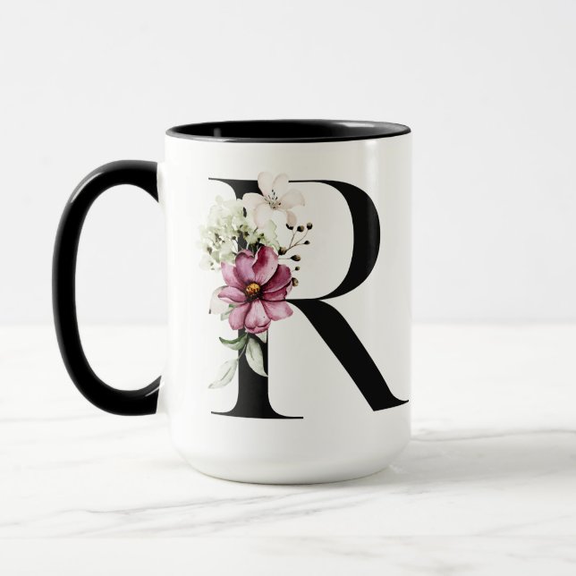 Monogrammed Letter R | Coffee Mug (Left)