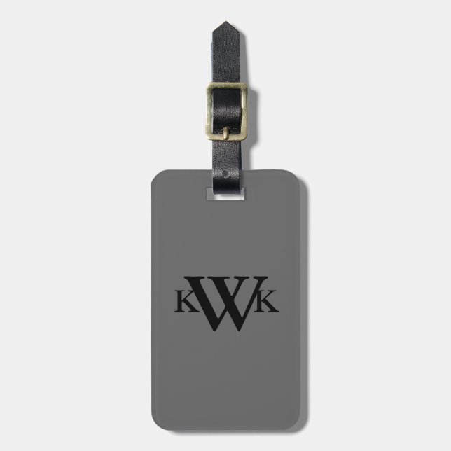 Monogrammed Luggage Tag (Front Vertical)
