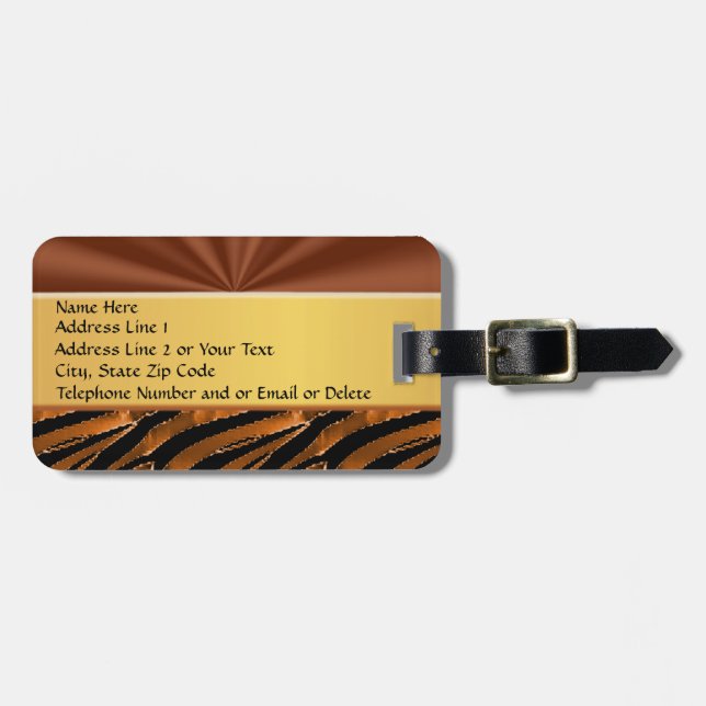 Monogrammed Luggage Tags for Women (Front Horizontal)