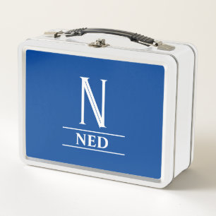 Monogrammed metal lunch box