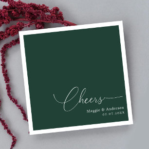 Monogrammed Minimalism: Cheers to the Happy Couple Napkin