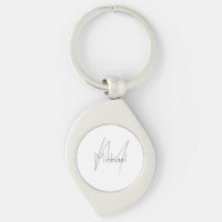 Monogrammed Minimalist Plain Modern Name