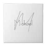 Monogrammed Minimalist Plain Modern Name Tile<br><div class="desc">Check out our modern mimalist templates.</div>