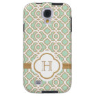 Monogrammed Mint Green Gold Moroccan