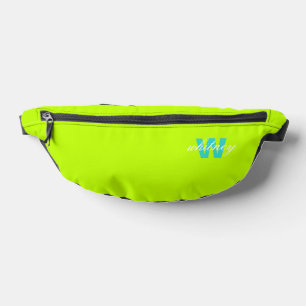 Monogrammed Modern Chic Lime Green Bum Bags