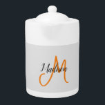 Monogrammed Modern Handwriting Name Initial<br><div class="desc">Trendy Modern Customise Professional Simple Design. You Can Easily Edit Details on the Product.</div>