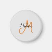 Monogrammed Modern Handwriting Name Initial