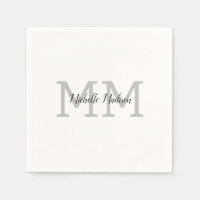 Monogrammed Modern Handwriting Name Initials