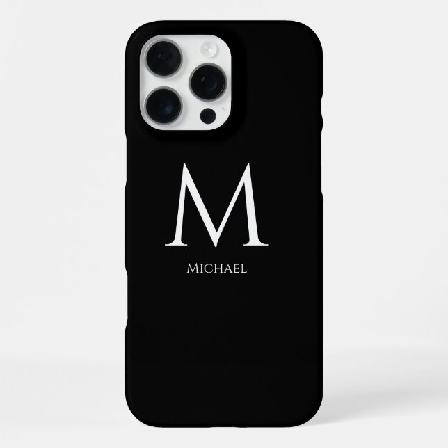 Monogrammed Modern minimal iPhone Case (Back)