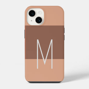 Monogrammed Modern Plain Initial iPhone 14 Case