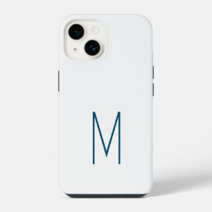 Monogrammed Modern Plain Initial iPhone 14 Case