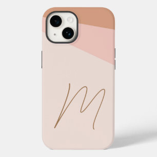 Monogrammed Modern Plain Initial Script Case-Mate iPhone 14 Case