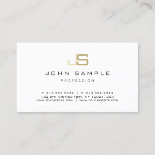 Monogrammed Modern Professional Elegant Simple Business Card