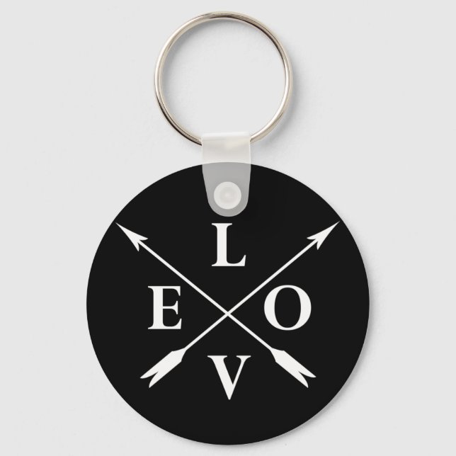 monogrammed monogram love key ring (Front)