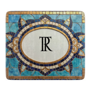 Monogrammed Mosaic Glass Cutting Board