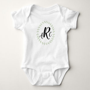 Monogrammed Name baby shower personalised Bodysuit