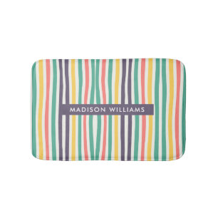 monogrammed,name, bath mat