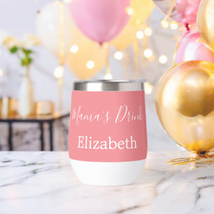 Monogrammed Name Gift Mum Pink White