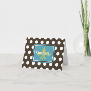 Monogrammed name notecard