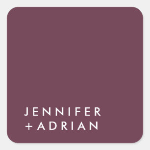 monogrammed,name, square sticker