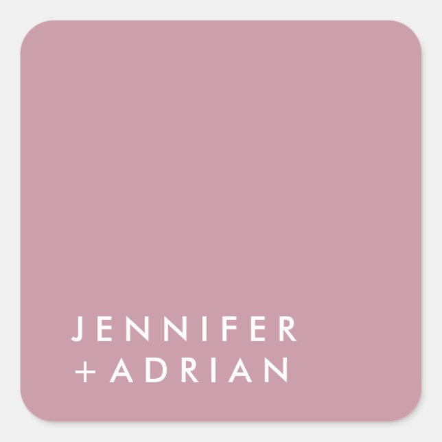 monogrammed,name, square sticker (Front)