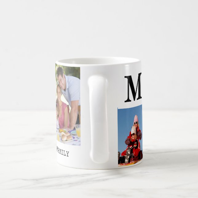 Monogrammed Named Family Photo Personalised Coffee Mug (Handle)