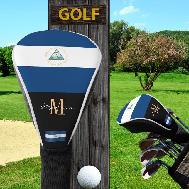 Monogrammed & Nicaragua Flag Golf Clubs Covers (Creator Uploaded)