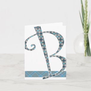 Monogrammed Note Card - Letter B