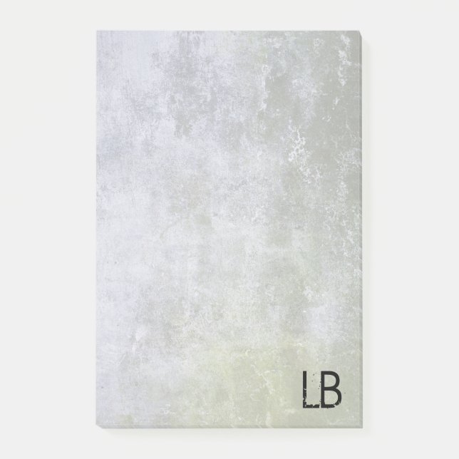 Monogrammed Old Stone Wall Grunge Texture Post-it Notes (Front)