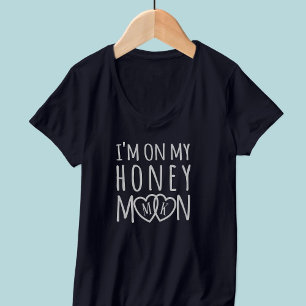 Monogrammed On My Honeymoon Womens V-Neck T-Shirt