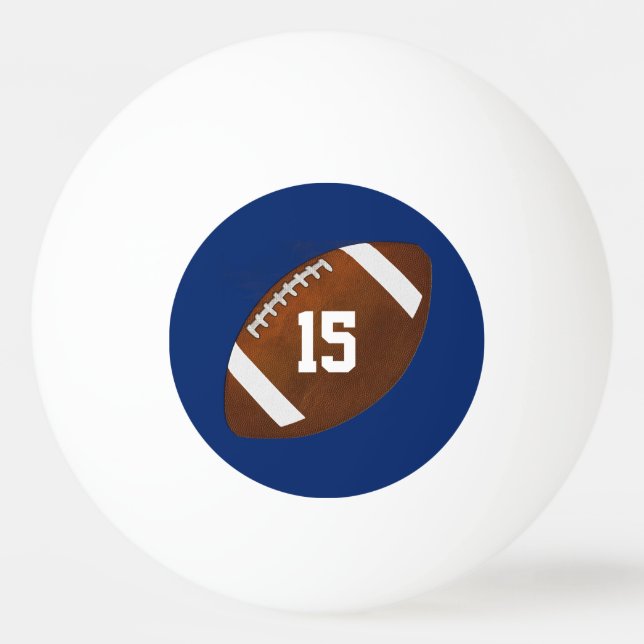 Monogrammed or Numbered Football Ping Pong Balls (Front)