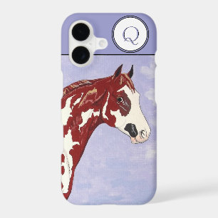 Monogrammed Overo Paint Horse Head