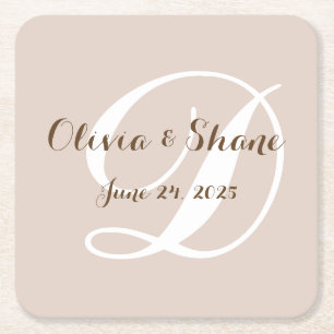 Monogrammed paper coasters