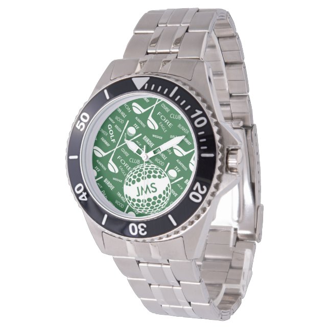 Monogrammed Pattern for the Golfer Watch (Angled)