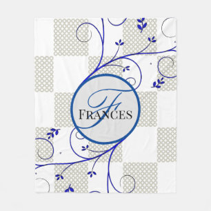 Monogrammed Personalised Fleece Blanket