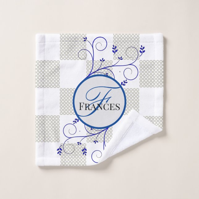 Monogrammed Personalised Washcloth  Wash Cloth (Wash Cloth)