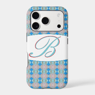 Monogrammed Phone Case In Blues