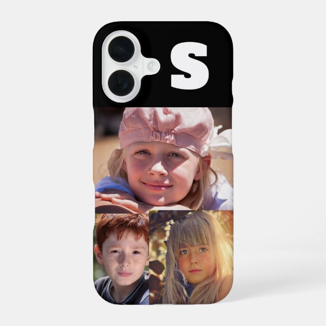 MONOGRAMMED PHOTO COLLAGE IPHONE CASE CUSTOM (Back)