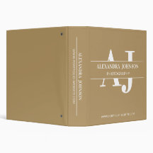 Monogrammed Photography Portfolio binder