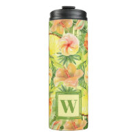 Monogrammed Pineapple Floral
